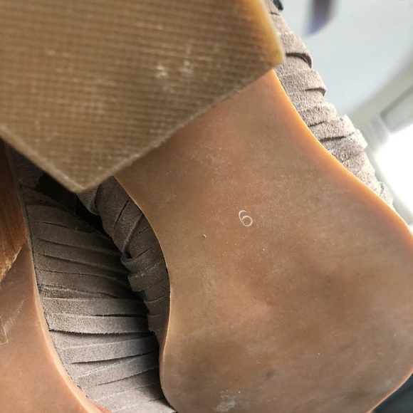 Jeffrey Campbell|Leather suede tan booties with stacked heel,Western buckle••• - Picture 10 of 11